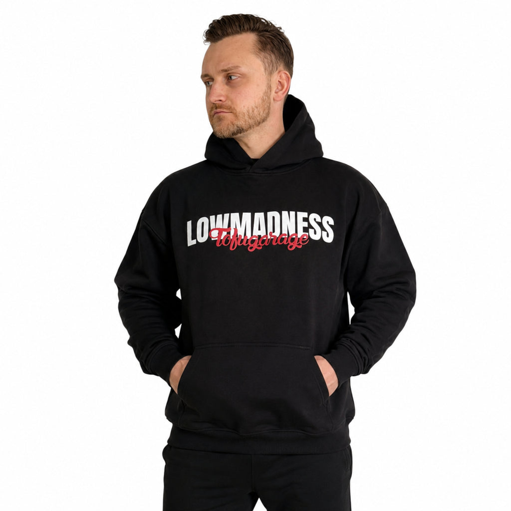 LowMadness x Tofu Garage Oversized Hoodie – Schwarz