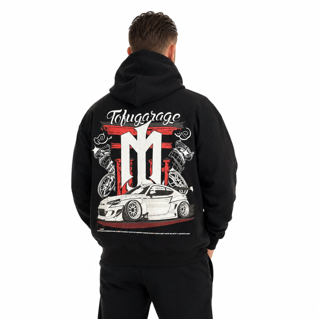 LowMadness x Tofu Garage Oversized Hoodie – Schwarz