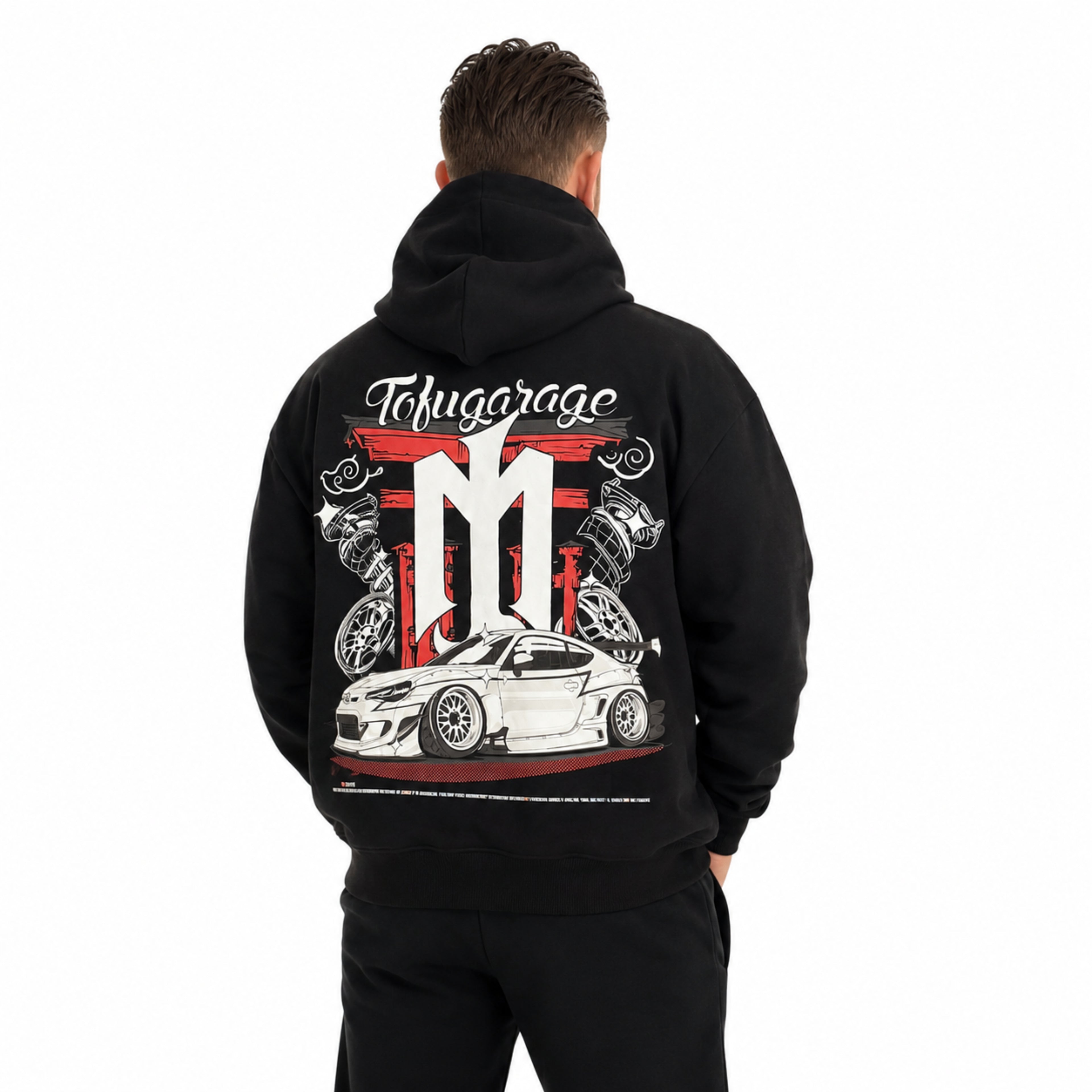 LowMadness x Tofu Garage Oversized Hoodie – Schwarz
