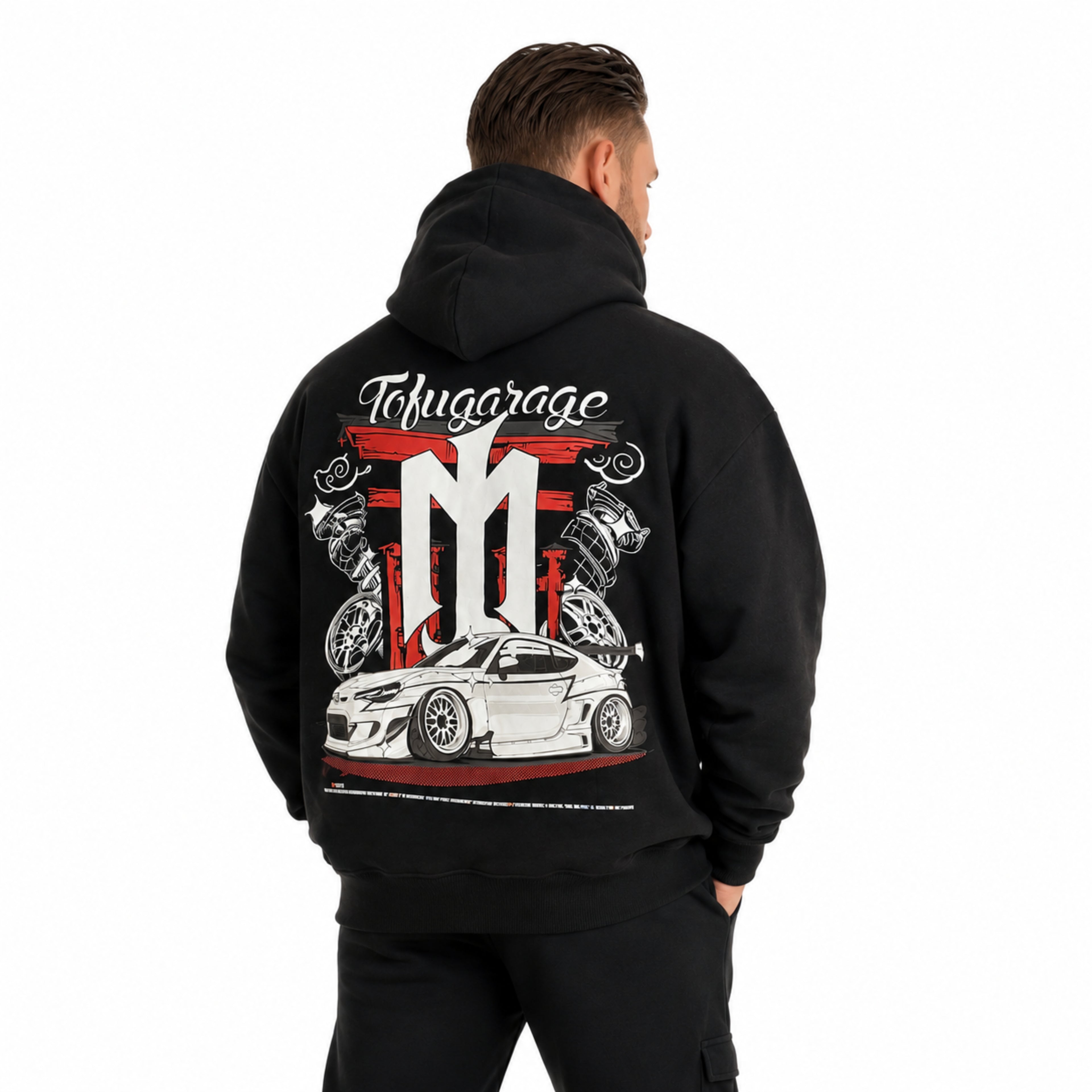 LowMadness x Tofu Garage Oversized Hoodie – Schwarz