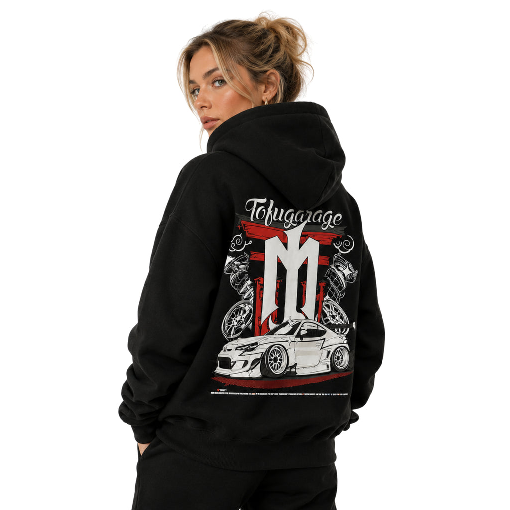 LowMadness x Tofu Garage Oversized Hoodie – Schwarz