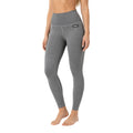 Madness Essential Leggings in Heather Grey featuring a high-waisted fit, minimalist design, premium stretch fabric, and signature Madness logo shown from front, side, and back.