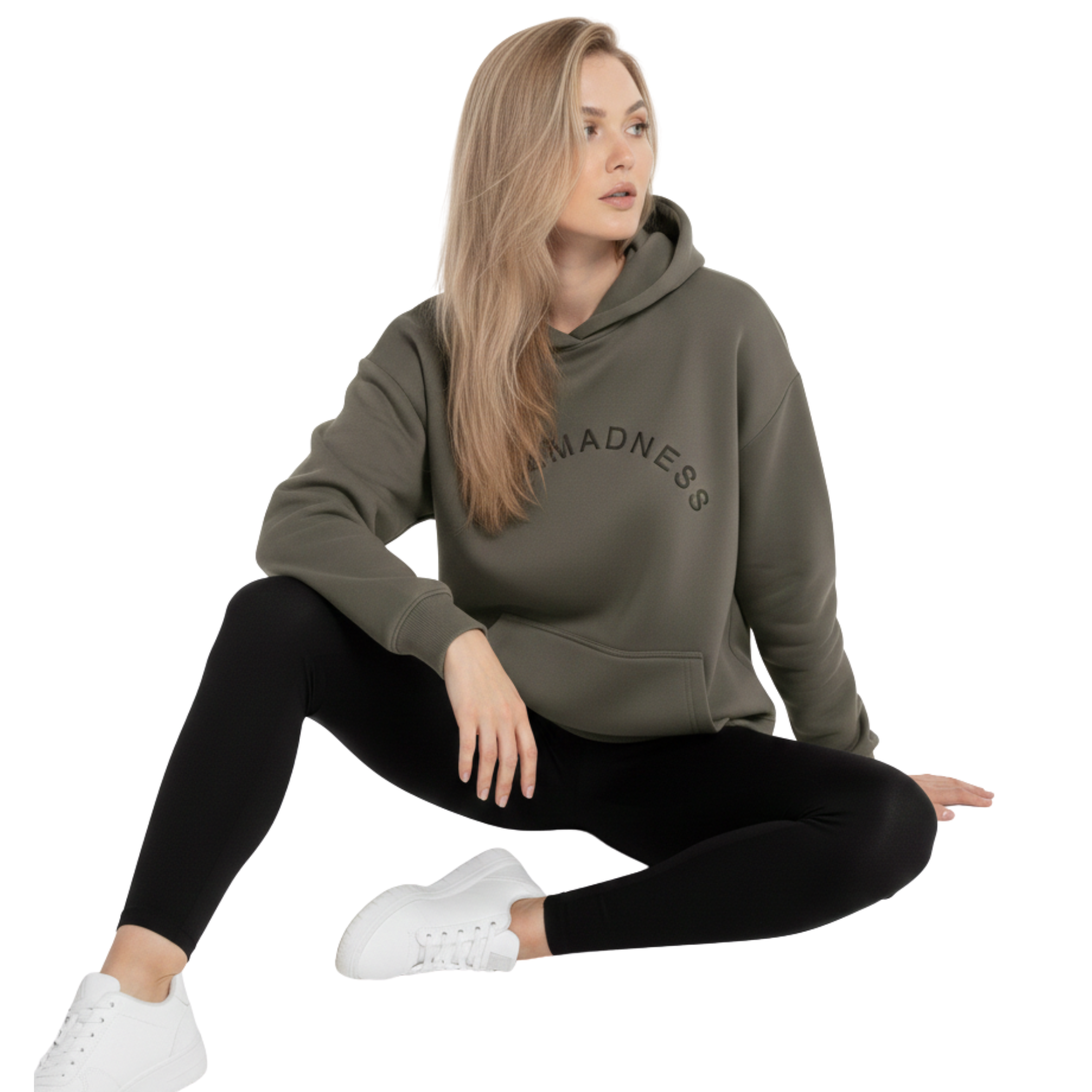 Oversized premium cotton 350GSM hoodie in grey. Front features an arched tonal logo, and the back shows a large floral graphic with "Rebel Against The Ordinary" text. Premium boxy fit streetwear for a structured silhouette.